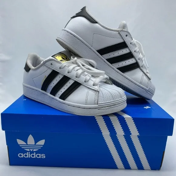 adidas | Shoes | Adidas Superstar White Sneakers Unisex Kids Size | Poshmark